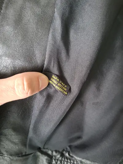 Chaqueta de cuero negra para hombre talla M - miniatura 4