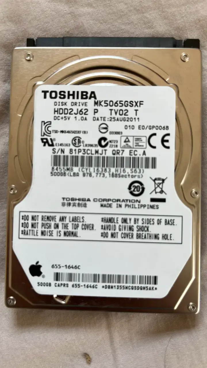 Disco duro Toshiba 500GB MK5065GSXF - 3