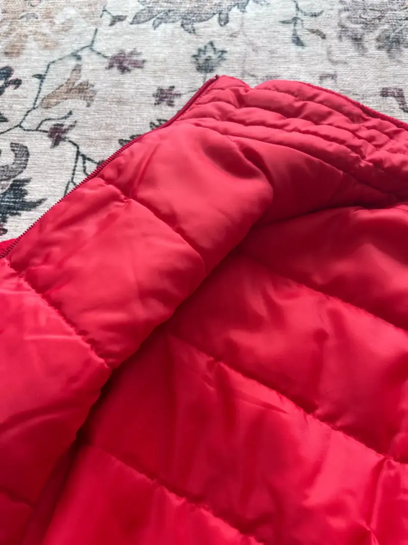 Abrigo rojo para mujer con cierre - 4