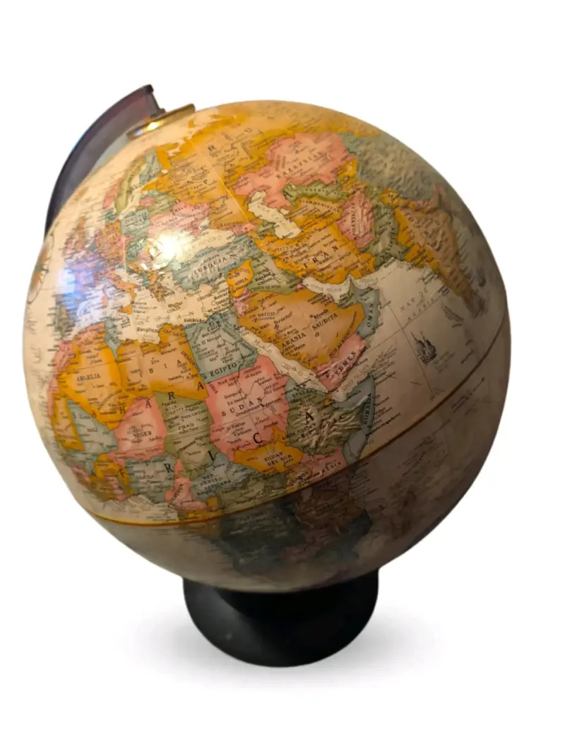 Globo terráqueo vintage decorativo