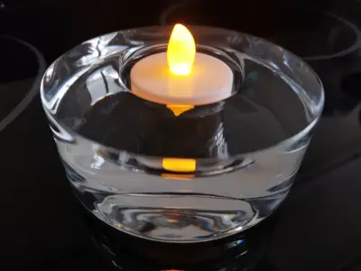 Portavelas de cristal sueco - miniatura 2