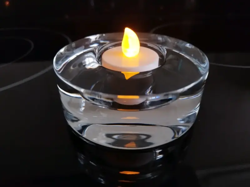 Portavelas de cristal sueco - 3