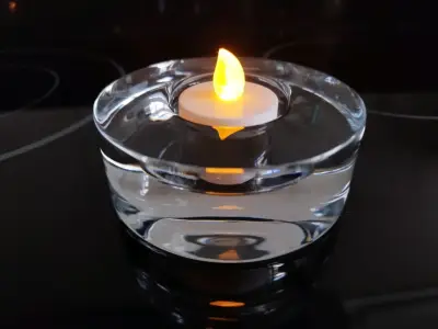 Portavelas de cristal sueco - miniatura 3