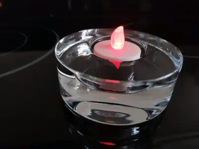 Portavelas de cristal sueco - miniatura 4