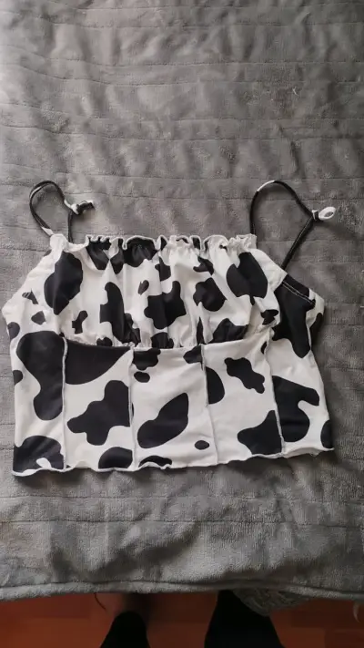 Top de tirantes estampado de vaca Shein - miniatura 1