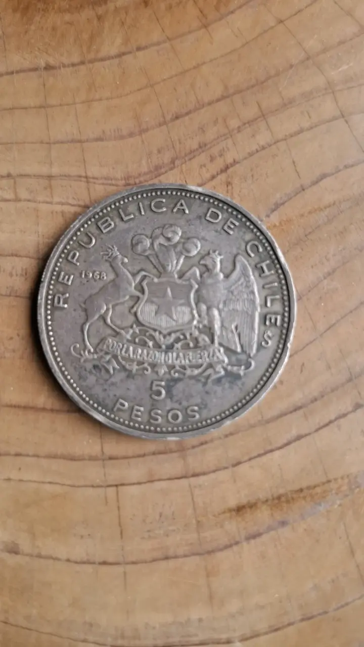 Moneda chilena de 5 pesos de 1968 - 1