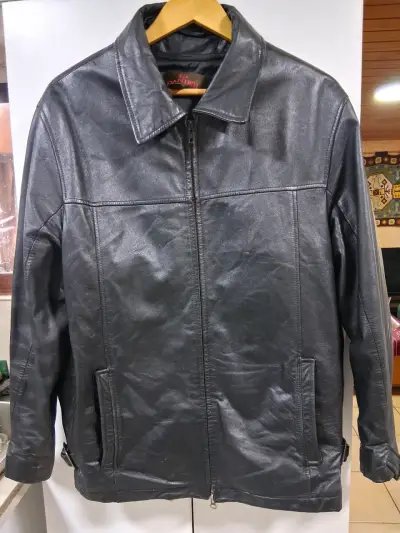 Chaqueta de cuero negra para hombre Danier - miniatura 1