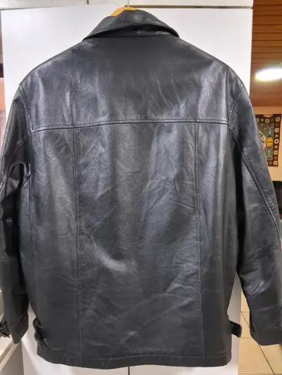 Chaqueta de cuero negra para hombre Danier - miniatura 2