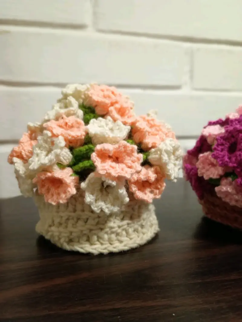 Set de posavasos tejidos a mano con canasto - 3