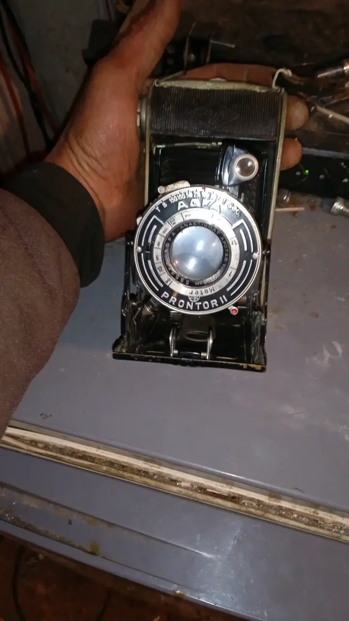 Cámara vintage Agfa Prontor II plegable - 5