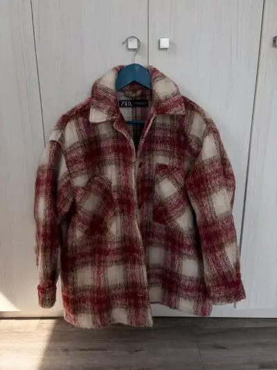 Chaqueta de Cuadros Rojos Zara - miniatura 1