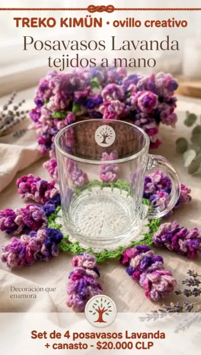 Set de Posavasos Lavanda Tejidos a Mano - miniatura 1