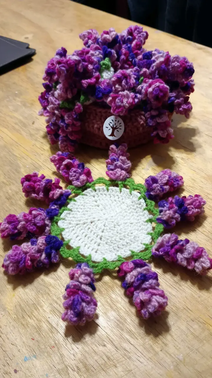 Set de Posavasos Lavanda Tejidos a Mano - 2