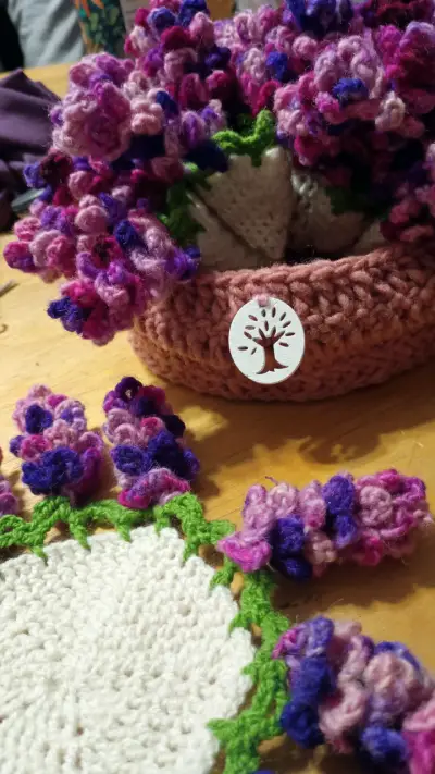 Set de Posavasos Lavanda Tejidos a Mano - miniatura 4