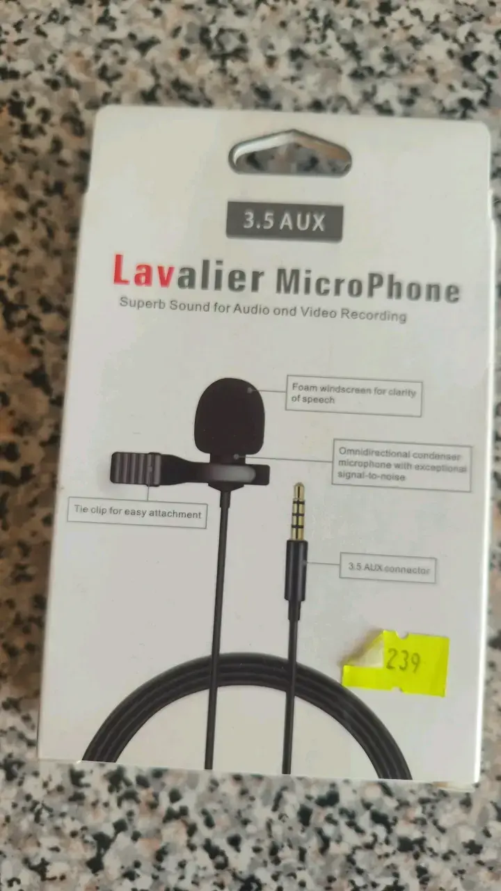 Micrófono Lavalier 3.5 AUX para Grabación - 2