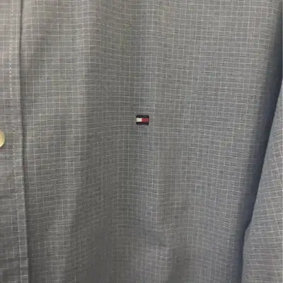 Camisa Tommy Hilfiger Slim Fit Azul - 1 uso - miniatura 1