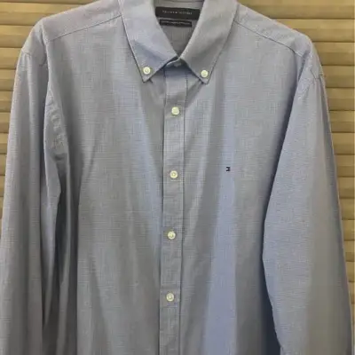 Camisa Tommy Hilfiger Slim Fit Azul - 1 uso - miniatura 3