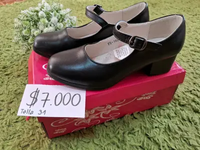 Zapatos de niña negros con hebilla talla 31 - miniatura 2