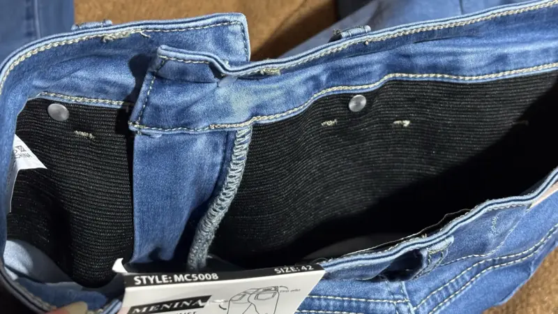 Jeans flare de mezclilla azul - 4