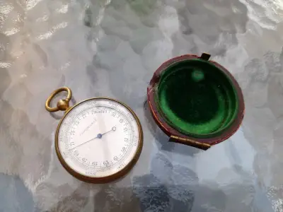 Antiguedad Barometro Altimetro Victoriano Siglo 19 - miniatura 3