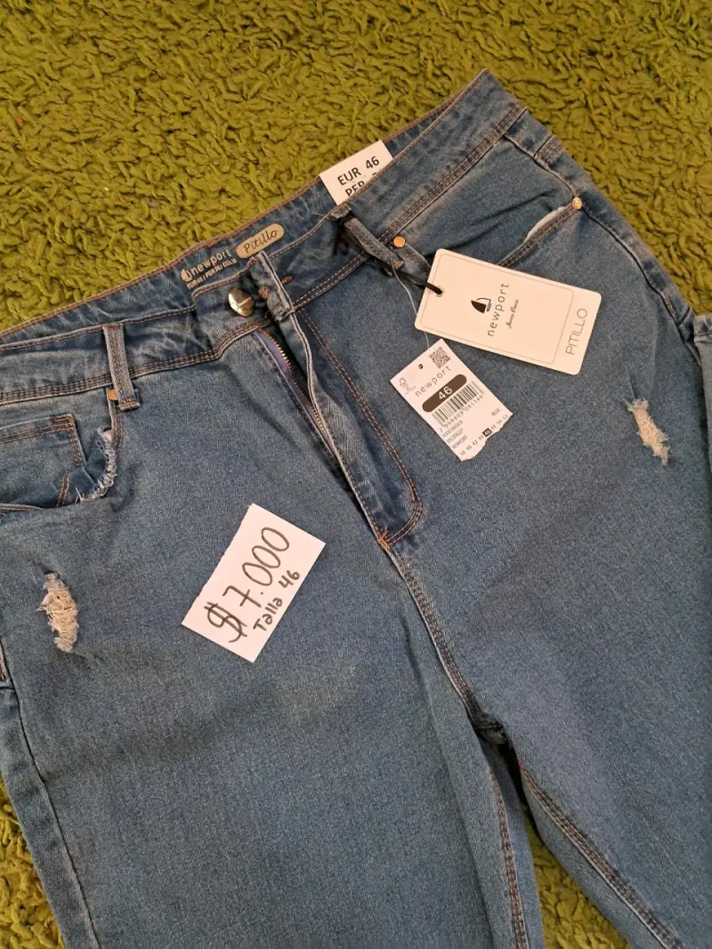 Jeans Newport Pitillo Azul Talla 46 - 3