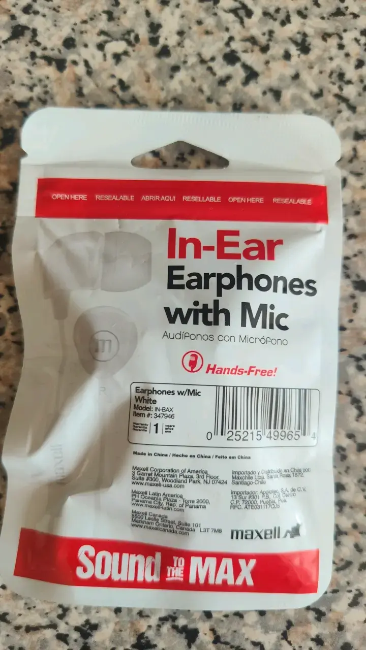 Audífonos In-Ear Maxell con Micrófono Blancos - 2