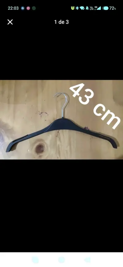 Paquete de colgadores con y sin pinzas - miniatura 1