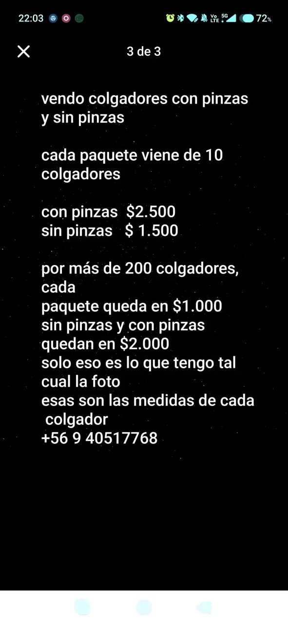 Paquete de colgadores con y sin pinzas - 3