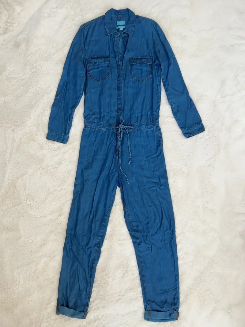 Enterito de mezclilla azul para mujer - 4