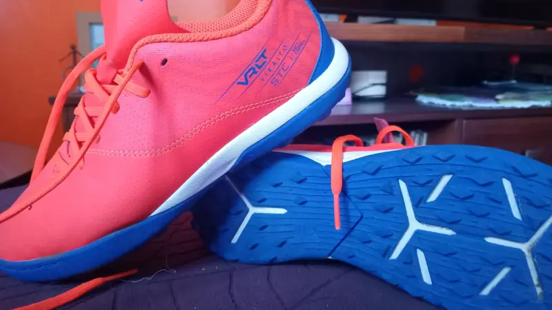 Zapatillas deportivas Kipsta VRLT naranja y azul - 3