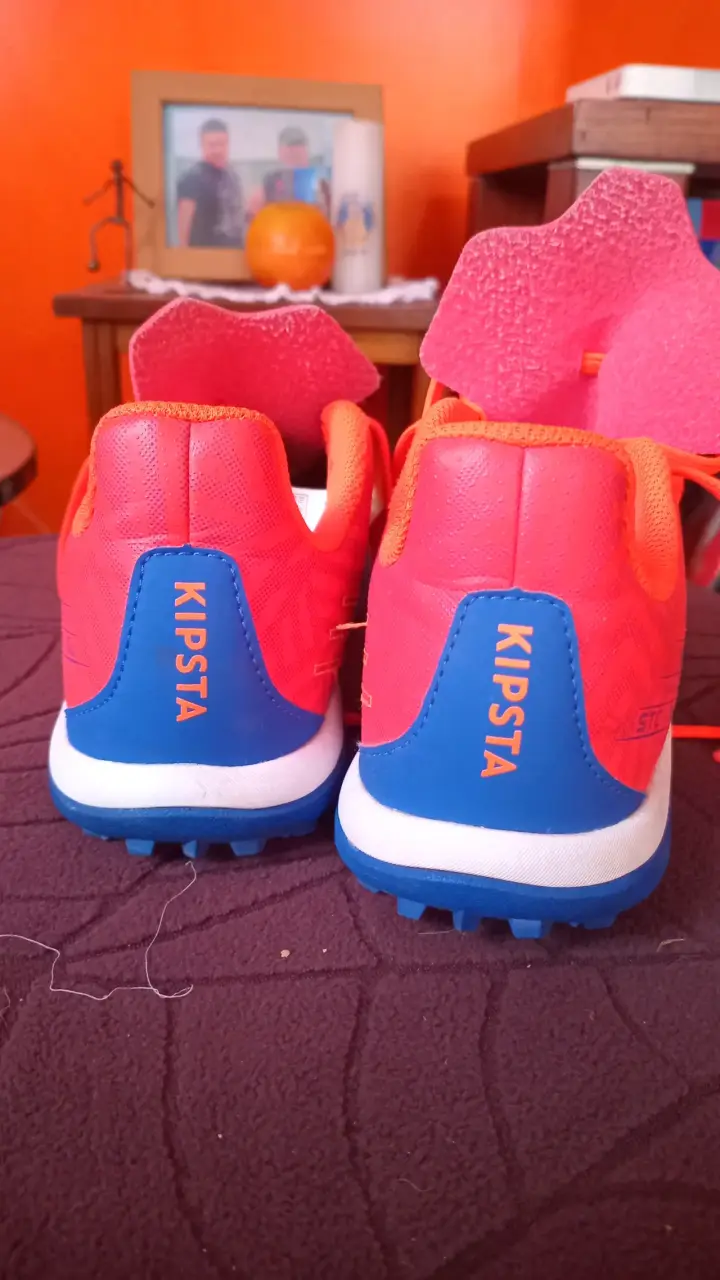 Zapatillas deportivas Kipsta VRLT naranja y azul - 4
