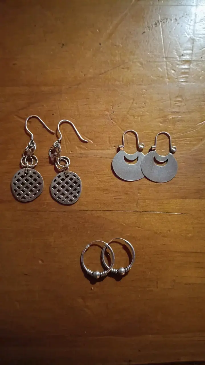 Pulsera de plata con dijes de estrella de David - 2