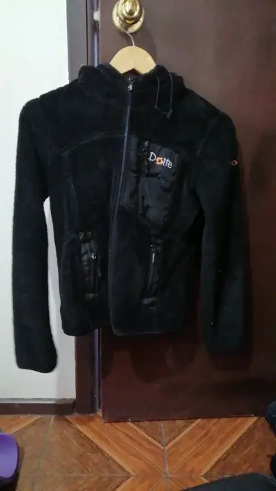 Chaqueta polar negra Doite con capucha - miniatura 1