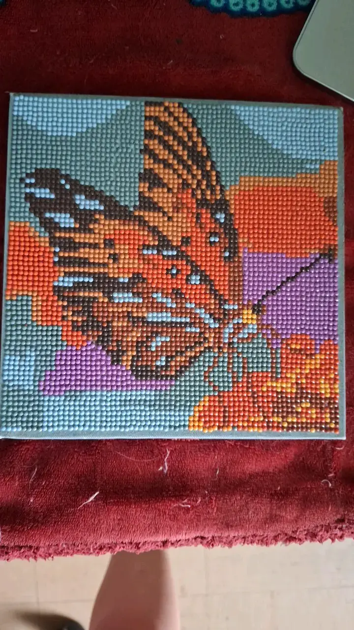 Cuadro de arte de diamantes mariposa