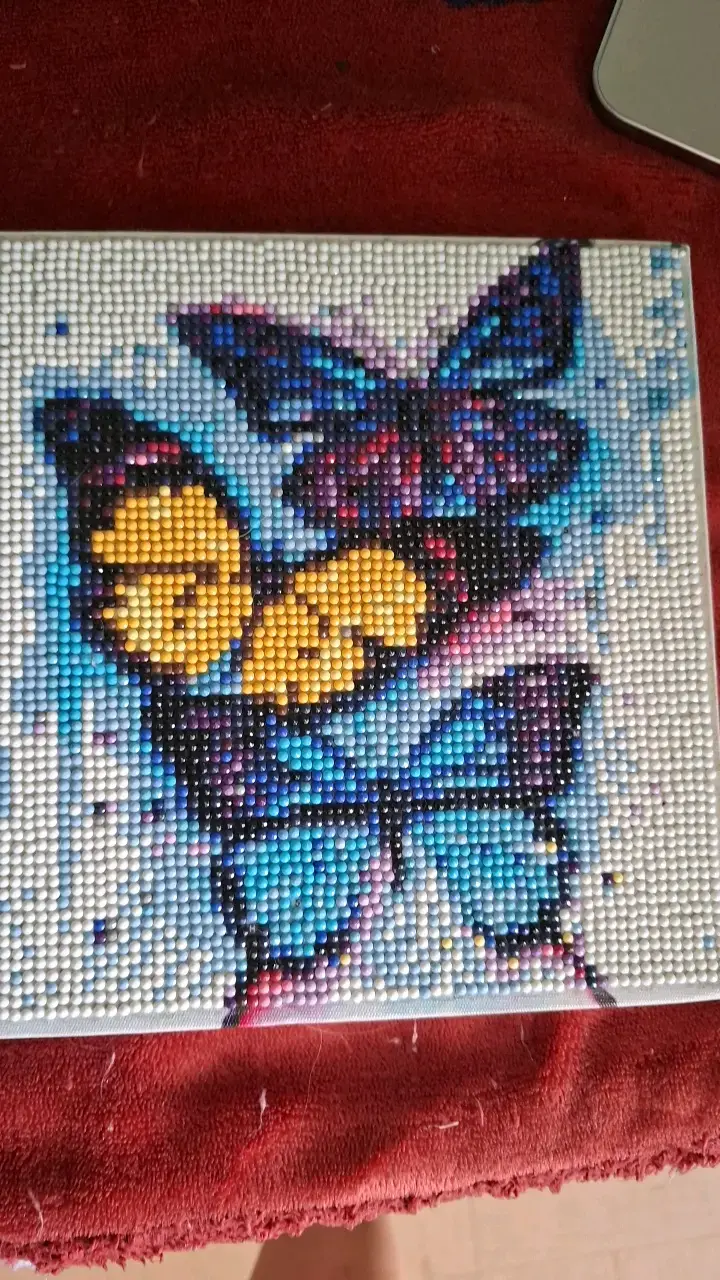 Cuadro de mariposas en mosaico de diamantes