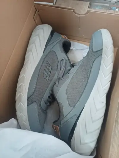Zapatillas deportivas Skechers gris y azul - miniatura 1