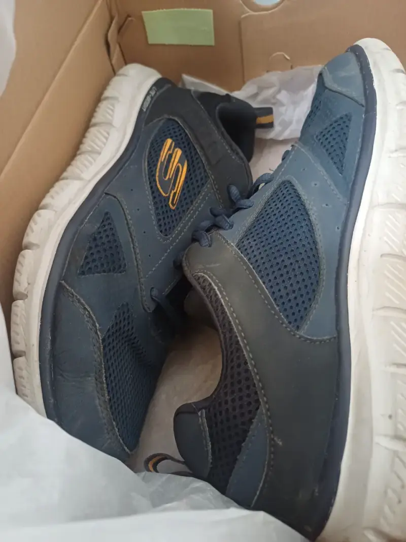 Zapatillas deportivas Skechers gris y azul - 2