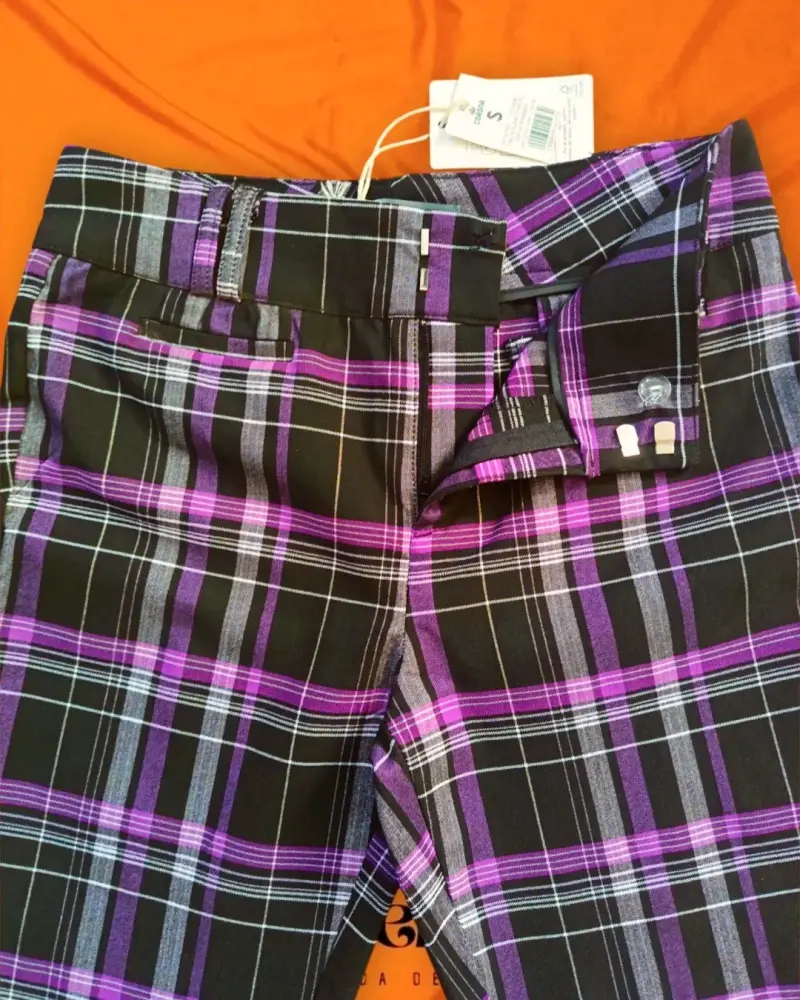Pantalones acampanados a cuadros Talla S - 3
