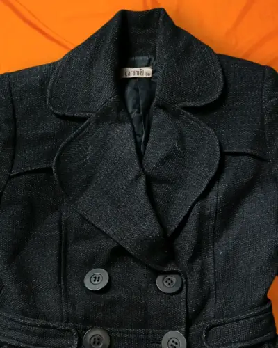 Abrigo negro de lana (S) y Blazer Camel (M-L) - miniatura 3