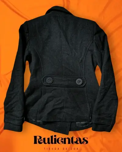 Abrigo negro de lana (S) y Blazer Camel (M-L) - miniatura 4