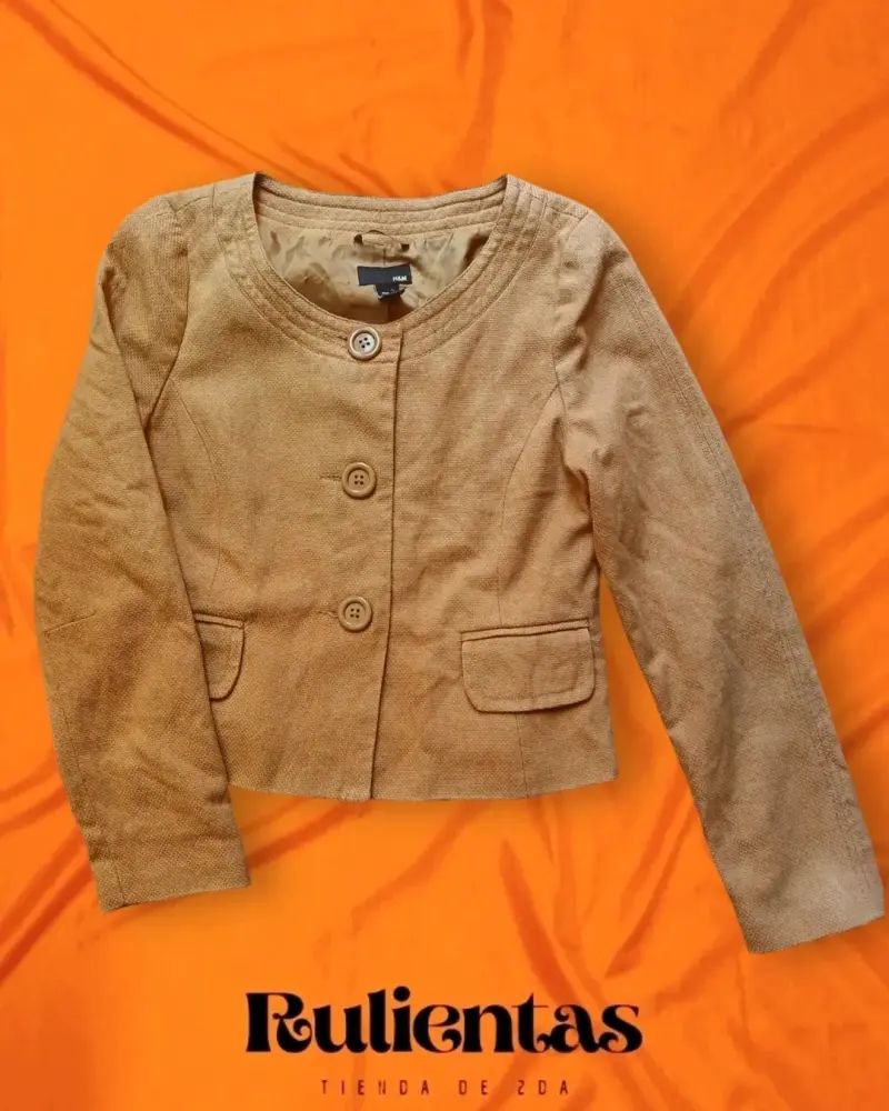 Abrigo negro de lana (S) y Blazer Camel (M-L) - 5