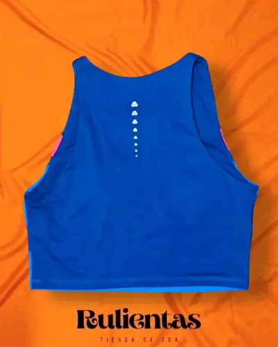 Top deportivo azul con franjas Body & Soul talla L - miniatura 2