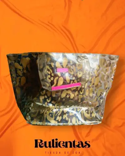 Bolso tote transparente con estampado animal print - miniatura 1