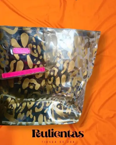 Bolso tote transparente con estampado animal print - miniatura 3