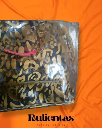Bolso tote transparente con estampado animal print - miniatura 4