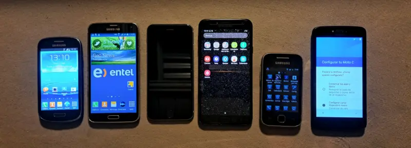 Lote de 6 teléfonos móviles Samsung, iPhone y Moto C - 1