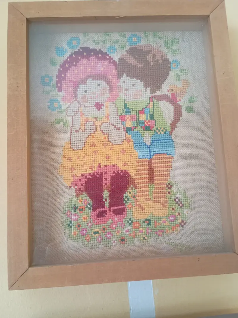 Cuadros bordados enmarcados con diseño infantil - 3