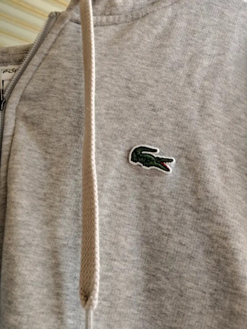 Polerón con capucha gris Lacoste Sport talla XL - 3