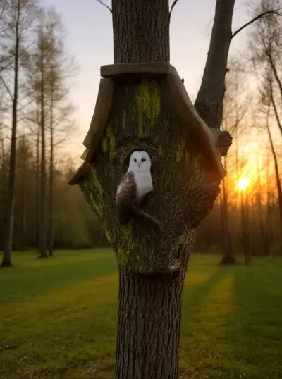 Casita de Madera para Aves con Diseño Rústico - miniatura 6