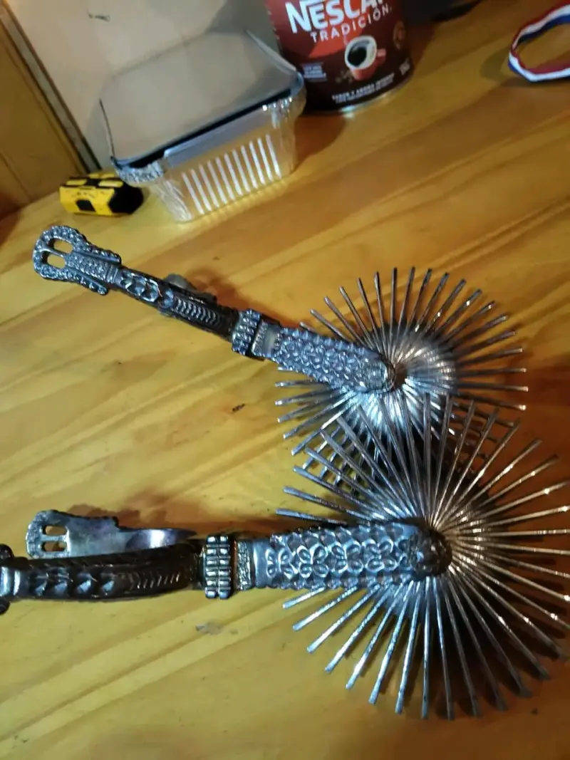 Espuelas de Plata Fina Hechas a Mano - 1